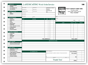 6537-3 Landscaping Work Order Invoice